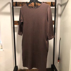 Uniqlo Sheath Dress w/ Pockets (Taupe)